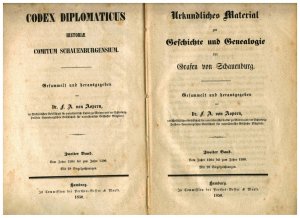 Geschichte und Genealogie der Grafen von Schaumburg - Codex Diplomaticus Historiae Comitum Schauenburgensium - Zweiter Band