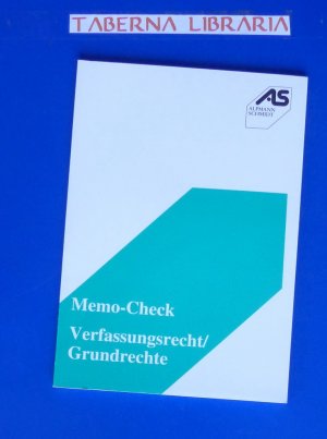 Memo-Check Verfassungsrecht /Grundrechte