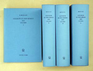 Lexikon zu den Reden des Cicero mit Angabe sämtlicher Stellen. [4 Bde.; Reprint, komplett].