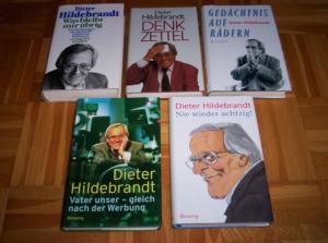 Konvolut von 5 Titeln: Denkzettel; Gedächtnis auf Rädern; Nie wieder achtzig!; Vater unser - gleich nach der Werbung; Was bleibt mir übrig. Anmerkungen […]