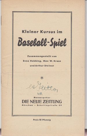 Kleiner Kursus im Baseball-Spiel