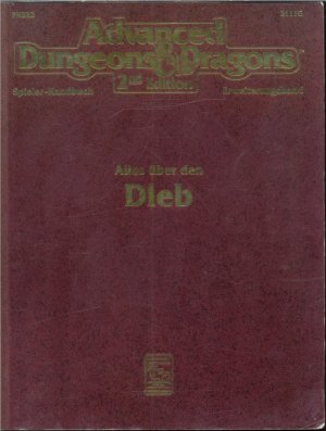 Advanced Dungeon & Dragons 2nd Edition. Alles über den Dieb. Spieler Handbuch. Erweiterungsband