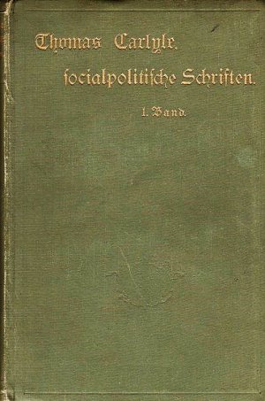 Socialpolitische Schriften 1. Band