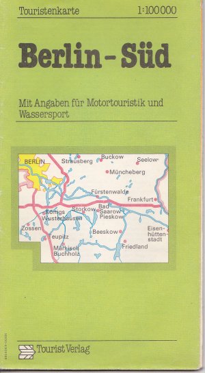 gebrauchtes Buch – Touristenkarte 1:100.000 - Berlin-Süd, mit Angaben über Motortouristik und Wassersport