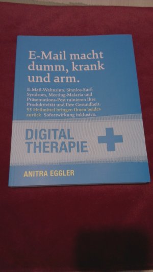 gebrauchtes Buch – Anitra Eggler – E-Mail macht dumm, krank und arm - E-Mail-Wahnsinn, Sinnlos-Surf-Syndrom, Meeting-Malaria und Präsentations-Pest: Digital Therapie für Produktivität, Kommunikation, Karriere und Gesundheit