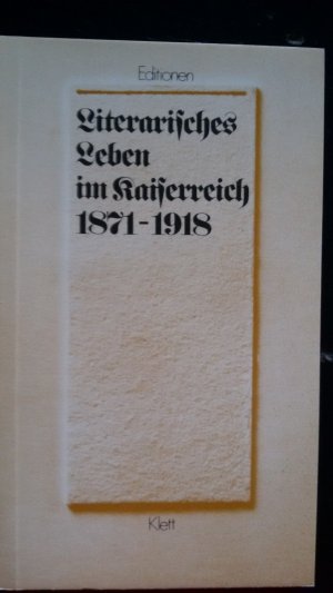 gebrauchtes Buch – Literarisches Leben. Kaiserreich bis DDR (4 Bändchen)