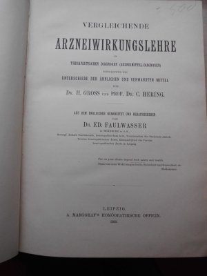 Vergleichene Arzneiwirkungslehre