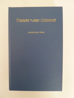 gebrauchtes Buch – Deutsche Notar-Zeitschrift  - DNotZ - Jahrgang 1994