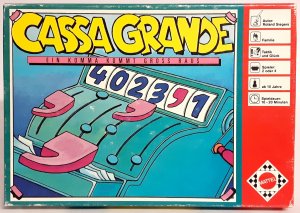 Cassa Grande - ein Komma kommt gross raus. 1987 Mattel 65480 für 2 oder 4 Spieler - ab 10 Jahren - Spieldauer ca 10 - 20 Minuten