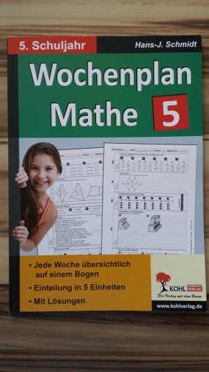 gebrauchtes Buch – Hans-J Schmidt – Wochenplan Mathe / Klasse 5 - Jede Woche übersichtlich auf einem Bogen! (5. Schuljahr)