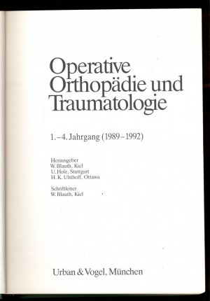 Operative Orthopädie und Traumatologie 1./4. Jahrgang (1989/1992)