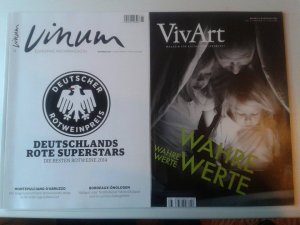 gebrauchtes Buch – 2 Zeitschriften vinum Nov 2014 VivArt Ausgabe Frühjahr 2017