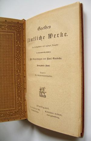 gebrauchtes Buch – Goethe, Johann Wolfgang von – Die Wahlverwandtschaften – Cotta'sche Bibliothek der Weltliteratur Band 19