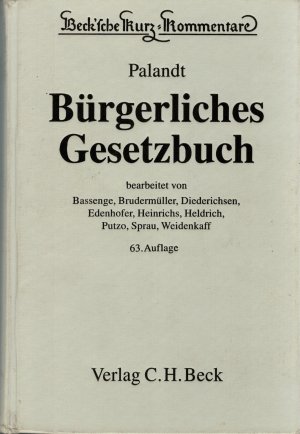 gebrauchtes Buch – Otto Palandt – Bürgerliches Gesetzbuch