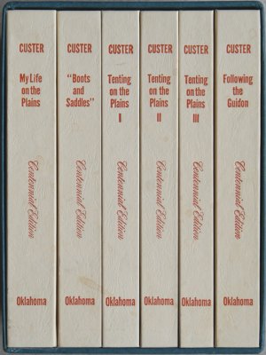 The Custer Books. Centennial Edition. 2nd edition. 6 Bände im O-Schuber. My Life on the Plains, Boots and Saddles, Following the Guidon, Tenting on the Plains I bis III