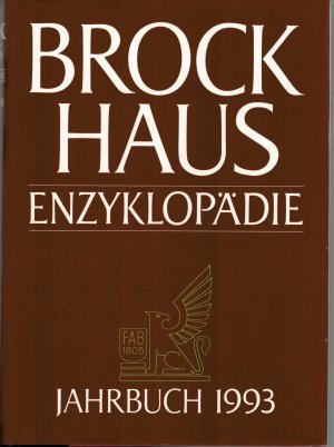 gebrauchtes Buch – Brockhaus Enzyklopädie Jahrbuch 1993 mit Kopfgoldschnitt