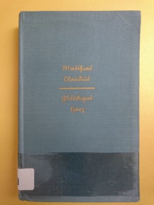 antiquarisches Buch – Matthias Claudius – Gläubiges Herz