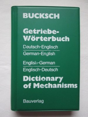 Bauverlag: Getriebe-Wörterbuch Englisch / Bauverlag: Dictionary of Mechanisms