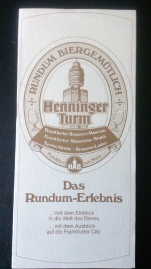 gebrauchtes Buch – Henninger Turm Frankfurt