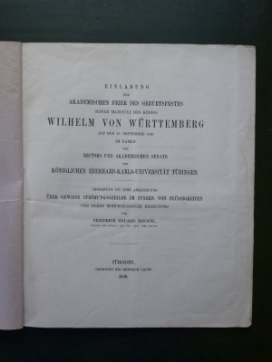 Einladung zur akademischen Feier des Geburtsfestes seiner Majestät des Königs Wilhelm von Württemberg auf den 27 September 1860 in Namen des Rectors und […]