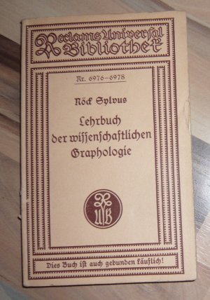 antiquarisches Buch – Nöck Sylvus – Lehrbuch der wissenschaftlichen Graphologie