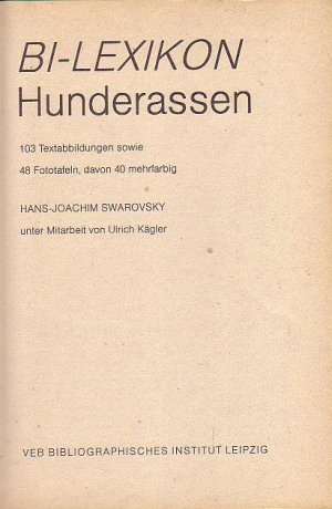 gebrauchtes Buch – Hans-Joachim Swarovsky – BI-Lexikon Hunderassen