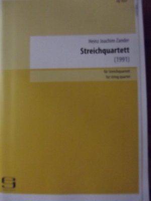 Streichquartett Quartett Stimmen Stimmensatz Partitur 2 Violinen, Viola und Cello 1991