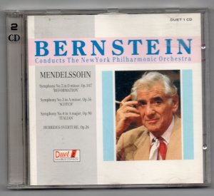 gebrauchter Tonträger – Bernstein – Bernstein conducts The New York Philharmonic Orchestra Mendelssohn Sinf 3-5