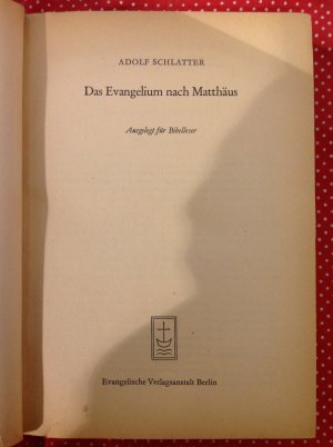 Das Evangelium nach Matthäus.