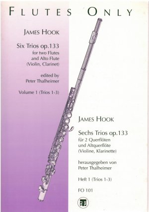 6 Trios op.133 Band 1 (Nr.1-3) : für 2 Flöten und Altquerflöte (Violine, Klarinette) Partitur und Stimmen