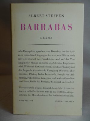 antiquarisches Buch – Albert Steffen – Barrabas - Drama in vier Akten