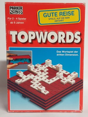 gebrauchtes Spiel – Topwords Gute Reise Ausgabe 1995 Parker Hasbro  ab 9 Jahren - ab 2 - 4 Spieler - Spieldauer 30 Minuten A1