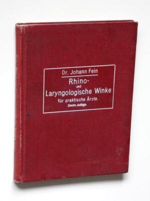 antiquarisches Buch – Johann Fein – Rhino- und Laryngologische Winke für praktische Ärzte.