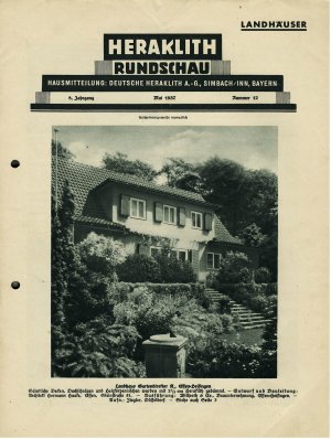 antiquarisches Buch – Heraklith Rundschau Landhäuser - Heft 12 vom Mai 1937 - Landhaus Gartendirektor / Essen Heisingen