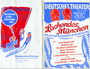 Deutsches Theater Lachendes München Ein lustiger Bilderbogen Programm ab 15. Juli 1955