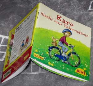 gebrauchtes Buch – Marrianne Schröder  – Karo macht  eine Fahrradtour. Pixi Bücher 1370, Serie 153.Mini-Buch