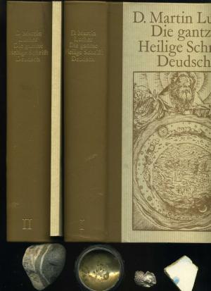 Die gantze Heilige Schrifft. Deudsch.Vollständige Ausgabe in Dünndruck zwei Bände sowie einem Anhang- und Dokumentenband. Vorzugsausgab e in braunem Halbleder […]