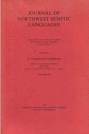 Journal of Northwest Semitic Languages. Volume XII / 1984