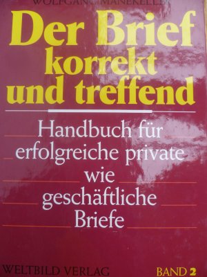 gebrauchtes Buch – Hans Kirst – Der Brief korrekt und treffend Band 1 und Band 2