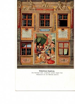 gebrauchtes Buch – Ansichtskarte Augsburg, Weberhaus (Fresko), um 1910/1920