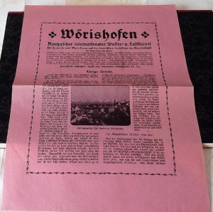 gebrauchtes Buch – Werbeblatt - Wörishofen mit 3 Fotos - Kneippscher internationaler Wasser- u. Luftkurort - ca. 1910??