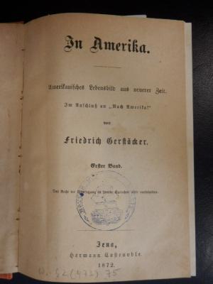 In Amerika - Amerikanisches Lebensbild aus neuerer Zeit, 1-3 in einem Band