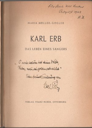 Karl Erb. Das Leben eines Sängers.