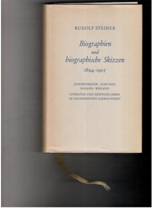 Biographien und biographische Skizzen - 1894-1905 - Schopenhauer Jean Paul Uhland Wieland - Literatur und geistiges Leben im neunzehnten Jahrhundert