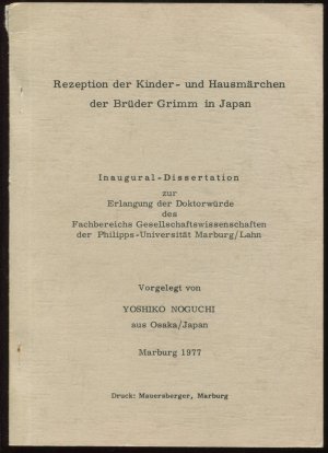 Rezeption der Kinder- und Hausmärchen der Brüder Grimm in Japan