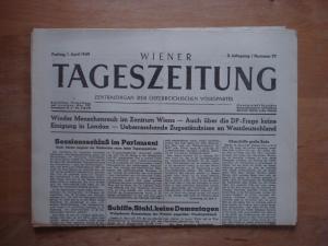 antiquarisches Buch – Wiener Tageszeitung - Zentralorgan der österreichischen Volkspartei - Wien, Freitag den 1. April 1949