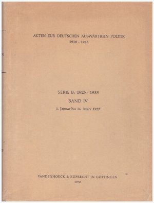 Akten zur Deutschen Auswärtigen Politik 1918-1945“ – Buch ...