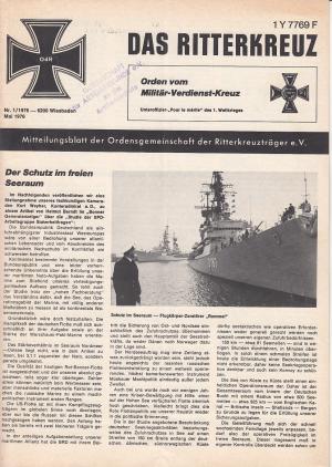 Das Ritterkreuz. Mitteilungsblatt der Ordensgemeinschaft der Ritterkreuzträger e.V. Nr. 1(1976)