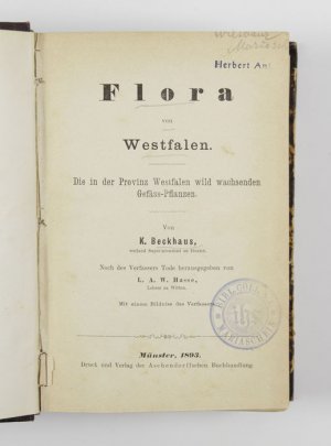 Flora von Westfalen. Die in der Provinz Westfalen wild wachsenden Gefäss-Pflanzen