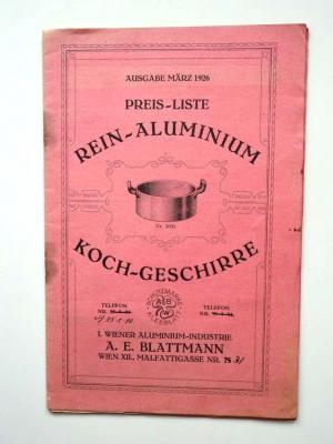 Preisliste Rein Aluminium Koch Geschirre Ausgabe Marz 1926 I Wiener Aluminium Industrie A Buch Antiquarisch Kaufen A02nkyye01zzk